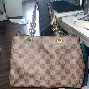 Michael Kors brown and gold bag